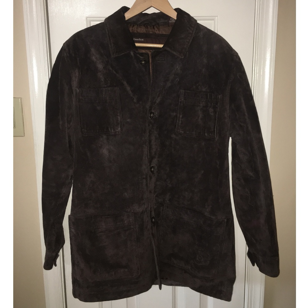 Perry Ellis 100% Large Suede Leather Jacket